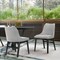 Armen Living Azalea Gray Fabric and Black Wood Dining Side Chairs, PK2 LCAZSIBLGR - alternate 4